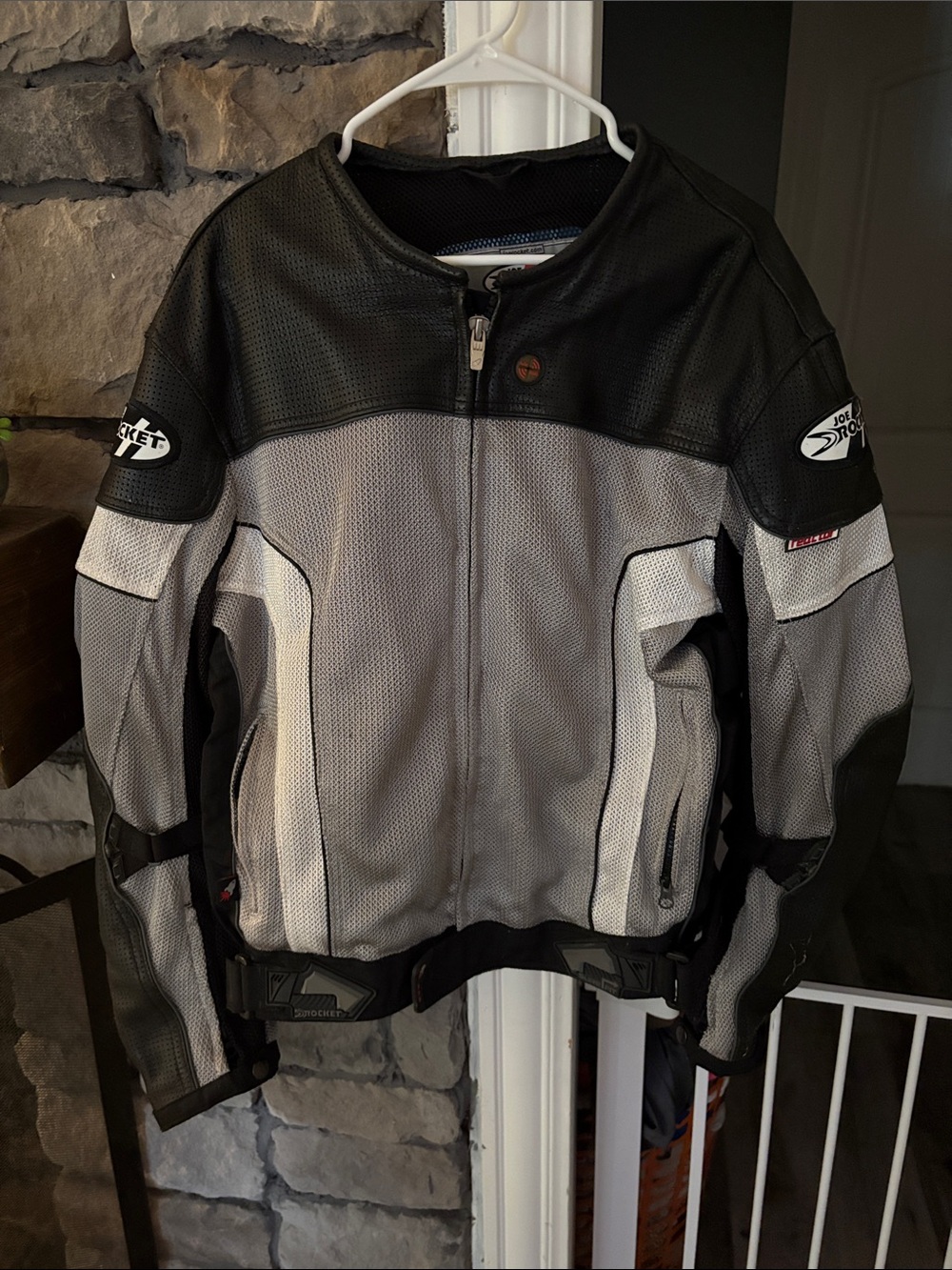 Men's Black & Gray Mesh Motorcycle Jacket Joe Rocket